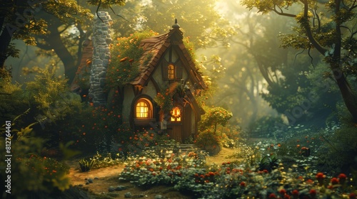  The cottage in the woods is a beautiful sight
