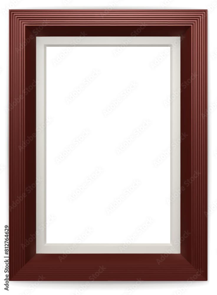 Dark brown modern frame isolated on white background. Realistic rectangle frames mockup. Classic Photo wooden frame. Borders set for painting, poster, photo gallery. 3d png illustration. Dark brown modern frame isolated on white background. Realistic rectangle frames mockup. Classic Photo wooden frame. Borders set for painting, poster, photo gallery. 3d png illustration.