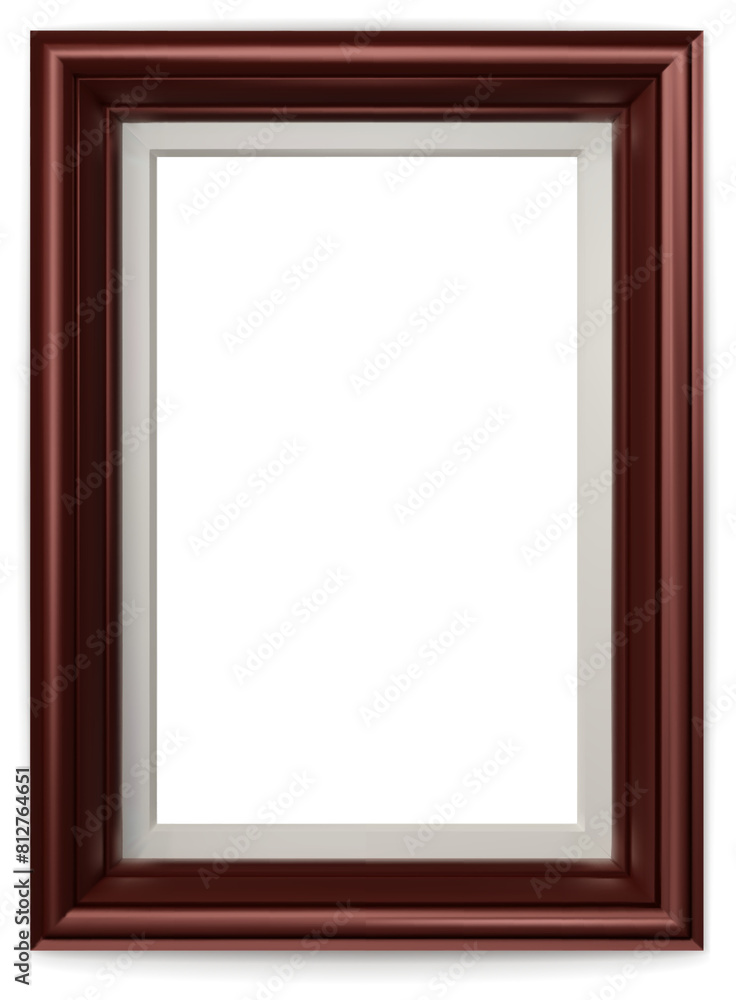 Dark brown modern frame isolated on white background. Realistic rectangle frames mockup. Classic Photo wooden frame. Borders set for painting, poster, photo gallery. 3d png illustration. Dark brown modern frame isolated on white background. Realistic rectangle frames mockup. Classic Photo wooden frame. Borders set for painting, poster, photo gallery. 3d png illustration.