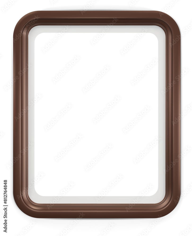 Dark brown modern frame isolated on white background. Realistic rectangle frames mockup. Classic Photo wooden frame. Borders set for painting, poster, photo gallery. 3d png illustration. Dark brown modern frame isolated on white background. Realistic rectangle frames mockup. Classic Photo wooden frame. Borders set for painting, poster, photo gallery. 3d png illustration.
