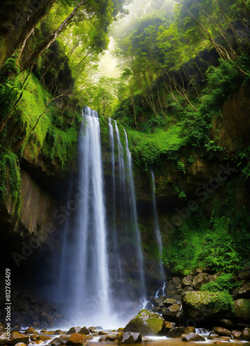 waterfall in the forest © Fidahussain
