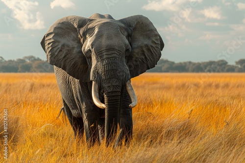 Elephant in the Okavango Delta - Moremi National Park in Botswana