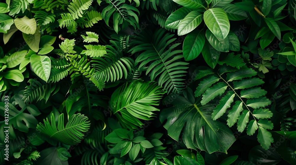 Creative layout made of green leaves with paper blank card Nature eco environment concept : Generative AI Creative layout made of green leaves with paper blank card Nature eco environment concept : Generative AI
