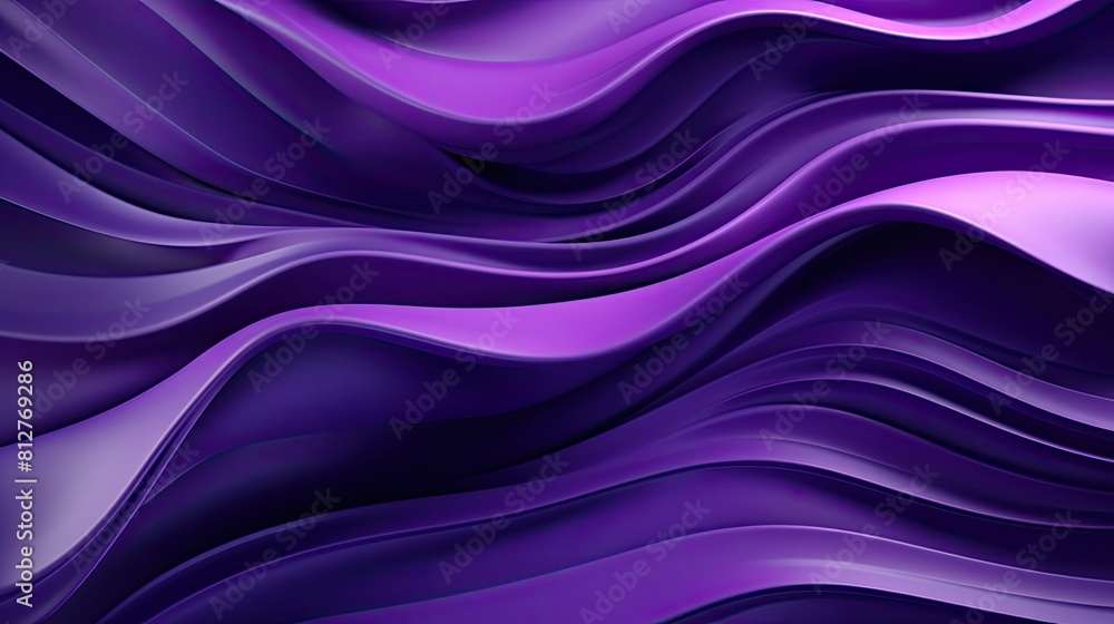 Fototapeta premium Flowing purple waves creating a luxurious and dynamic abstract background