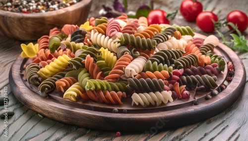 a variety of fusilli pasta from different types of legumes gluten free pasta