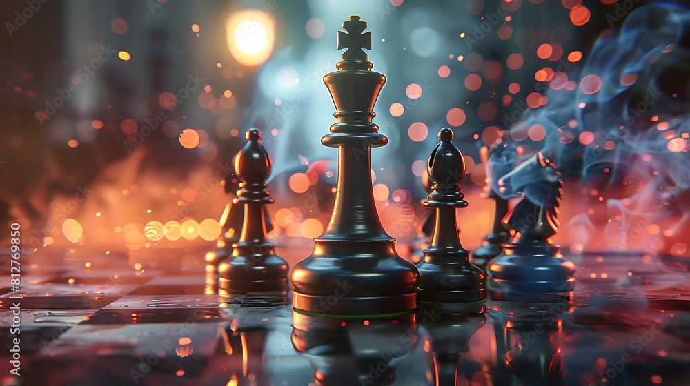 Chess games, tense chess battles,チェスゲーム,緊迫するチェス同士の戦い、Generative AI Chess games, tense chess battles,チェスゲーム,緊迫するチェス同士の戦い、Generative AI