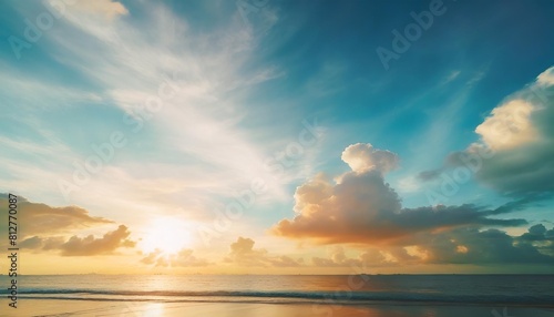 natural background of the colorful sky and cloud during the time sunrise and sunset photo