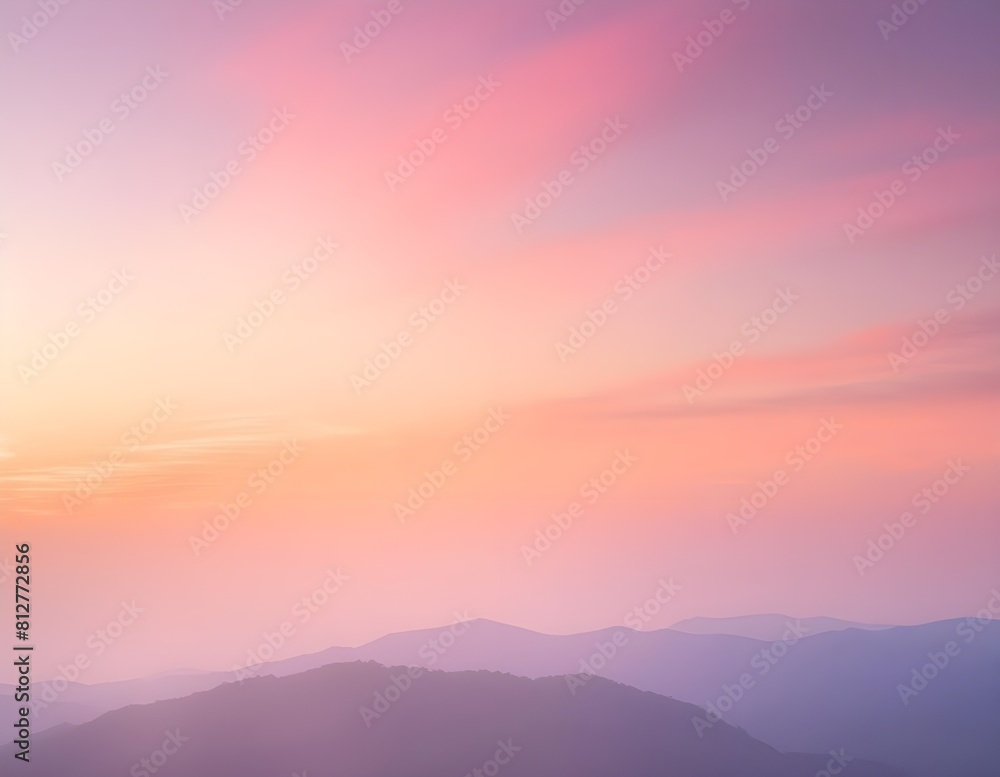 Obraz premium Realistic bright sunset, panoramic image, vector background