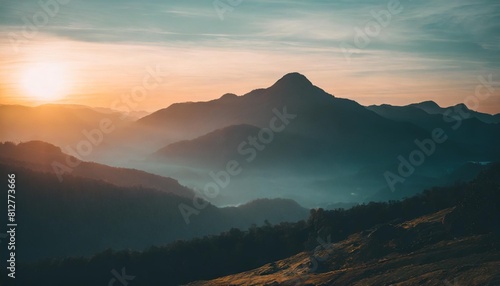 sunrise in the mountains background