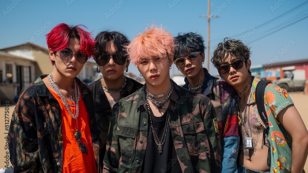 Fototapeta premium korean pop idol group