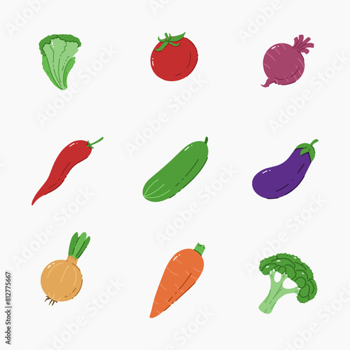 Vegetable hand drawn vector illustration