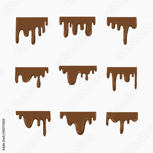 Melting chocolate hand drawn vector illustration