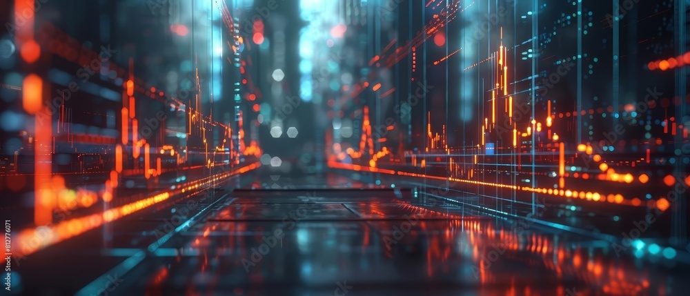 3D animated hologram of a financial analyst presenting a rising graph, illustrating investment returns over time 3D animated hologram of a financial analyst presenting a rising graph, illustrating investment returns over time