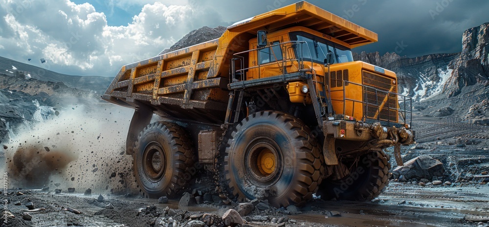 coal transport truck with natural background coal transport truck with natural background