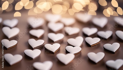 blurred hearts background vibrant and romantic photo