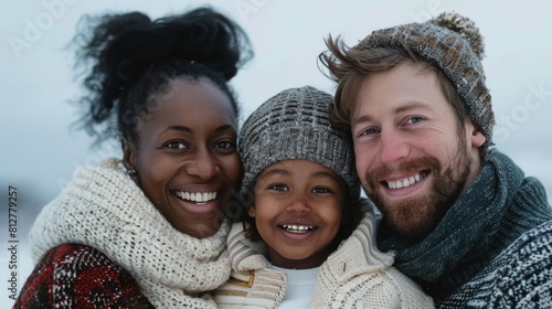 A Warm Family Winter Portrait