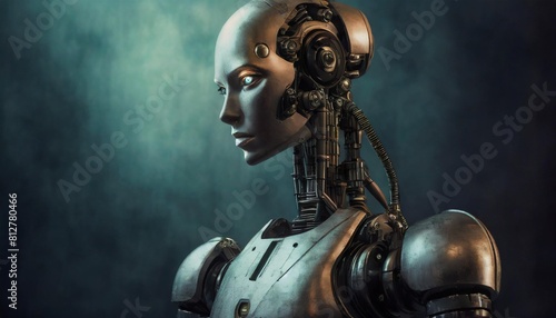 robotic background about artificial intelligence photo