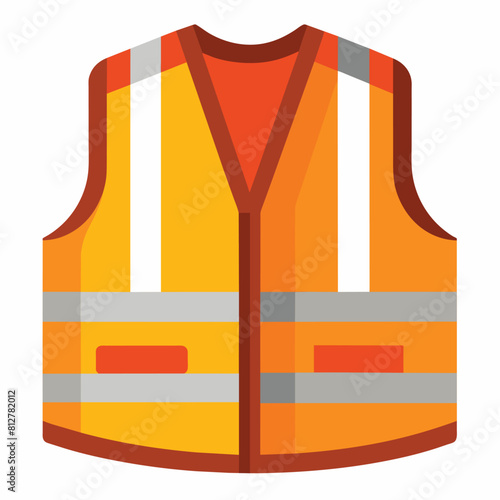 High visibility vest icon. Vector icon isolated on white background