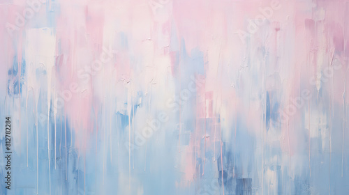 Calming Swirls of Soft Pink, Blue, and White, Forming an Artistic Expression of Harmony