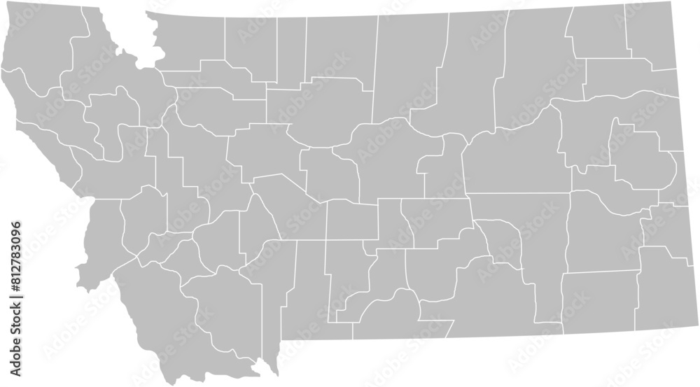 Obraz premium Montana state of USA. Montana territory. States of America territory on white background. Separate states. Vector illustration