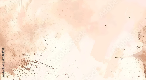 A blurry, abstract painting with a lot of splatters of paint. The colors are mostly beige and there are some darker shades mixed in. Generative AI