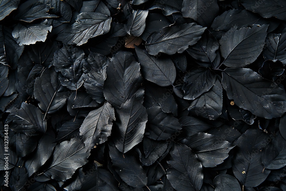 Featuring a black leaves on a flat surface, high quality, high resolution