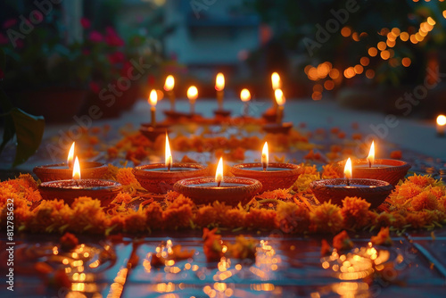 Diwali Delight: Family Gathering to Decorate Home with Lights and Rangoli