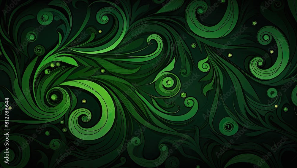 Mystical Emerald: Abstract Swirl Pattern with Dreamy, Ethereal Green Hues Mystical Emerald: Abstract Swirl Pattern with Dreamy, Ethereal Green Hues