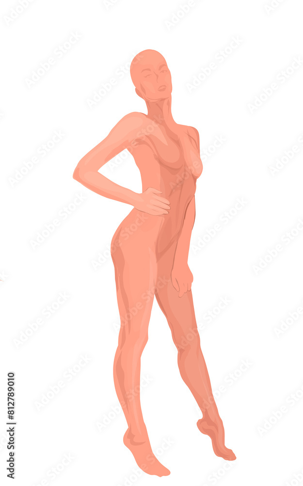 posed human statue model for design and beauty modeling purposes, without background posed human statue model for design and beauty modeling purposes, without background