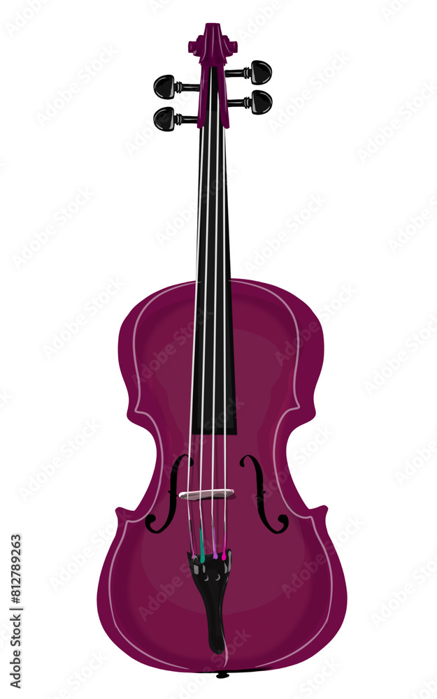 Fototapeta premium a violin instrument without background