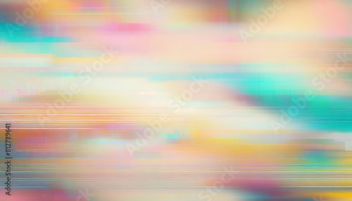 abstract background concept distorted scan lines in motion blur and glitch effect style colorful background tv or computer screen pixelation pattern tiny small details in pattern generative ai