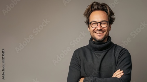 A Smiling Man in Casual Style