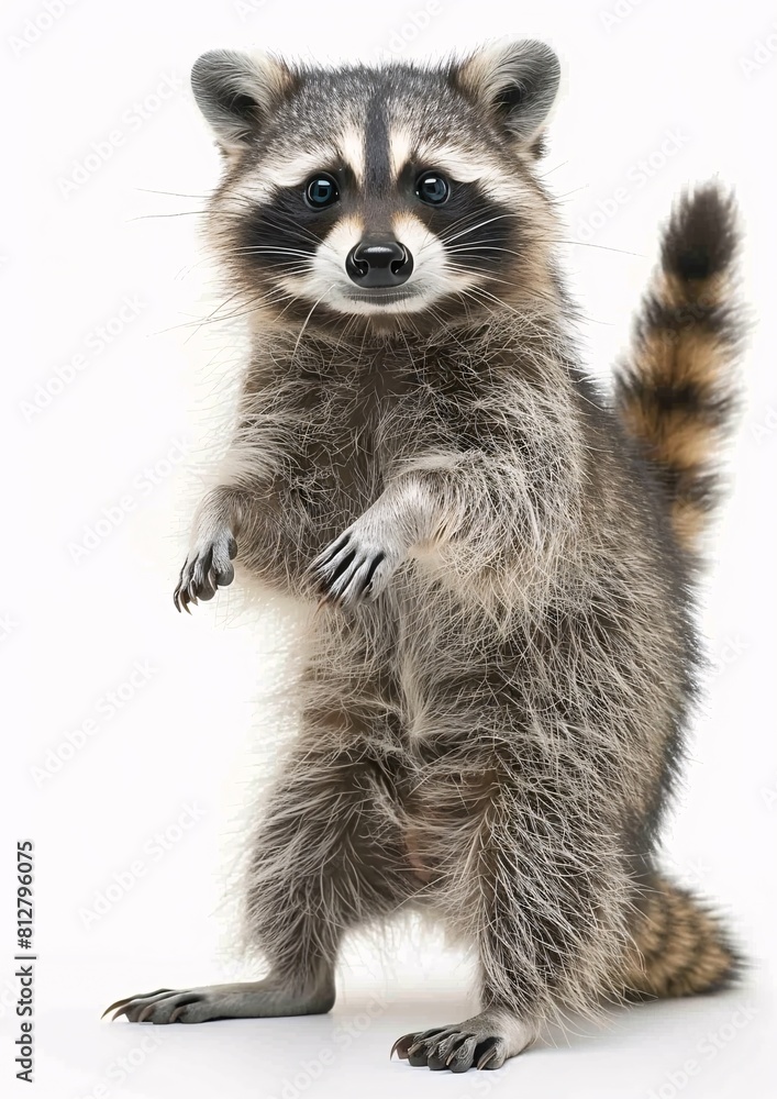 Fototapeta premium Cute Raccoon Posing for the Camera