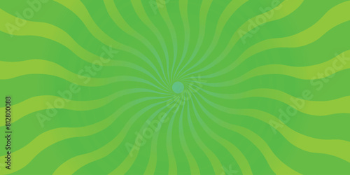 Abstract green background with hypnotic wavy lines pattern. photo