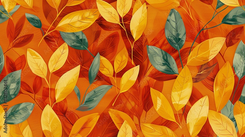 Vibrant leaf in golden and crimson hues against a simple background, overall minimalist aesthetic. Vibrant leaf in golden and crimson hues against a simple background, overall minimalist aesthetic.