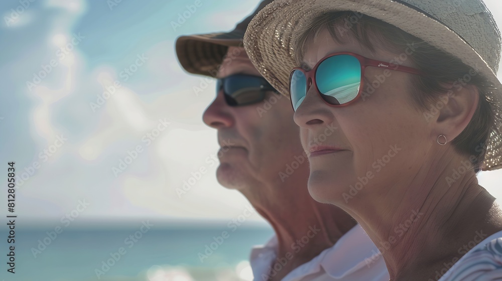 The beach puts everyone in a better mood Shot of a middle aged couple spending the day at the beach : Generative AI The beach puts everyone in a better mood Shot of a middle aged couple spending the day at the beach : Generative AI
