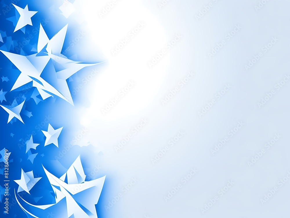 blue and white background with stars and line blue and white background with stars and line