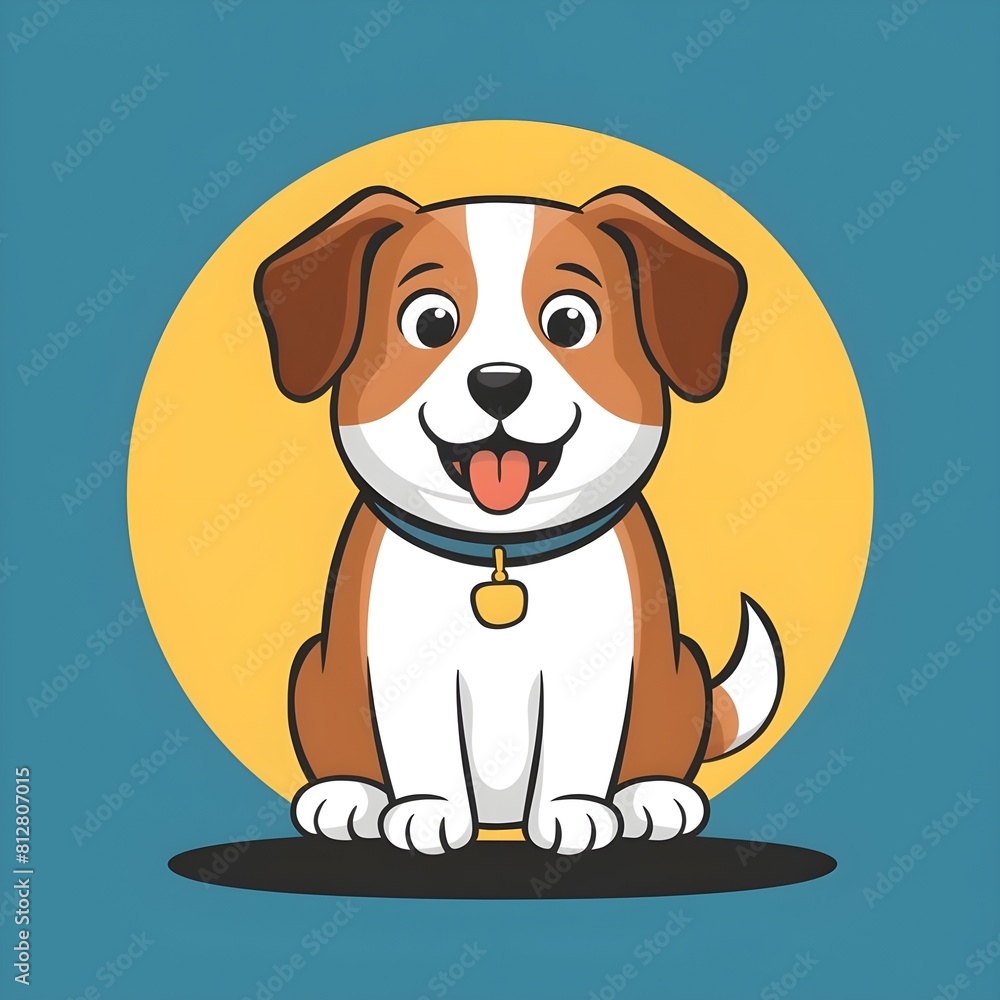 happy dog illustration happy dog illustration