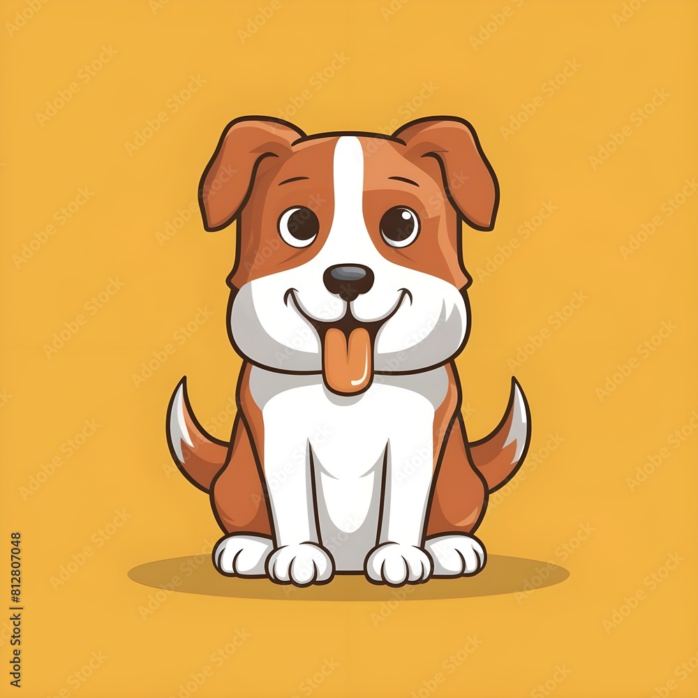Fototapeta premium happy dog illustration