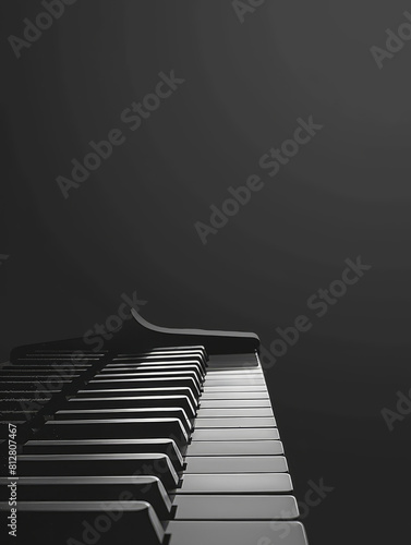 Piano Keys Wallpaper Minimalist Musicians Dream with Copious Copy Space photo