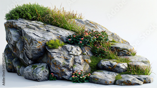 Rock and Grass Composition Landscape