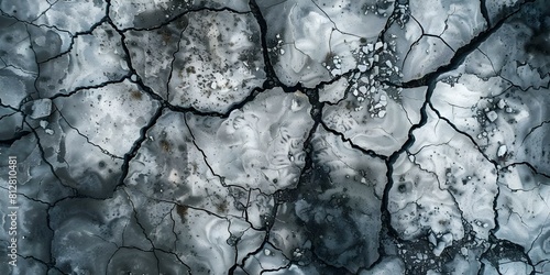 Aerial Perspective of Earthquake Damage: Cracked Ground, Split Texture, and Ruined Land. Concept Natural Disasters, Earthquake Damage, Aerial Photography, Ruined Landscapes