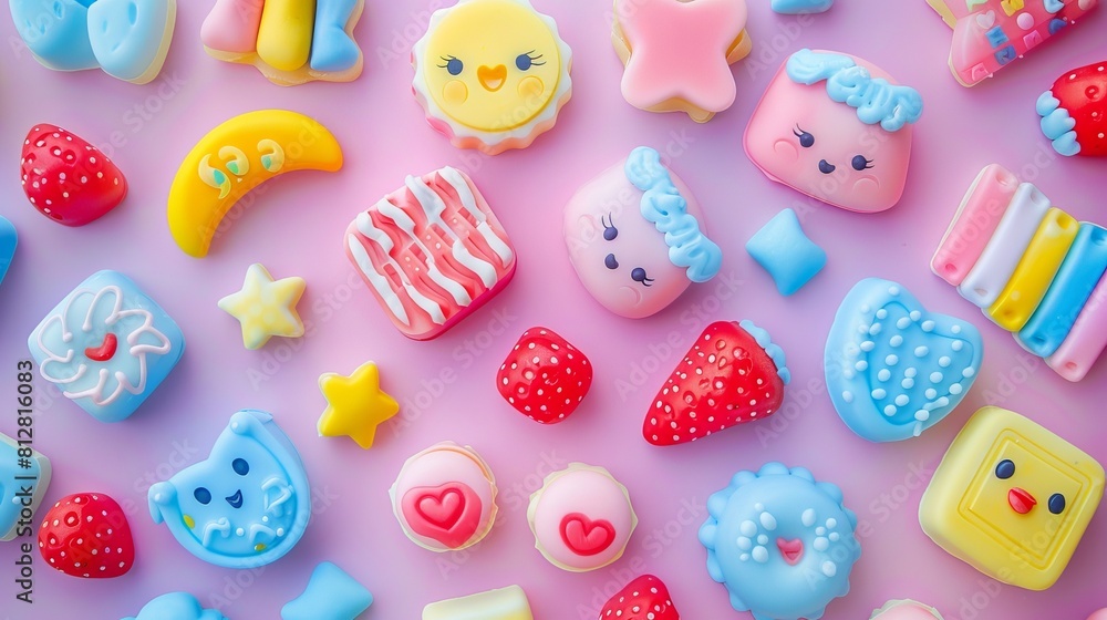 Whimsical Array of Vibrant Cookies Whimsical Array of Vibrant Cookies