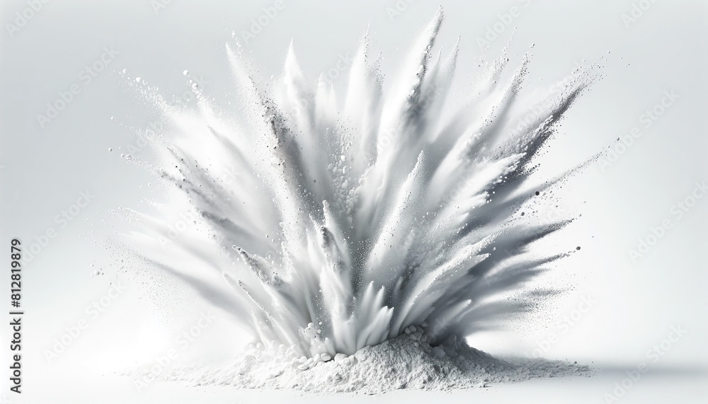 Fototapeta premium Flour splashes, cut out