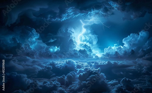 Epic Thunderstorm Clouds with Lightning, Dark Sky, and Stormy Atmosphere