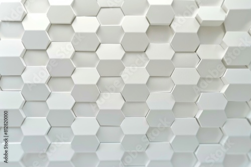 White background adorned with an intricate hexagonal pattern. Modern graphic design concept.
