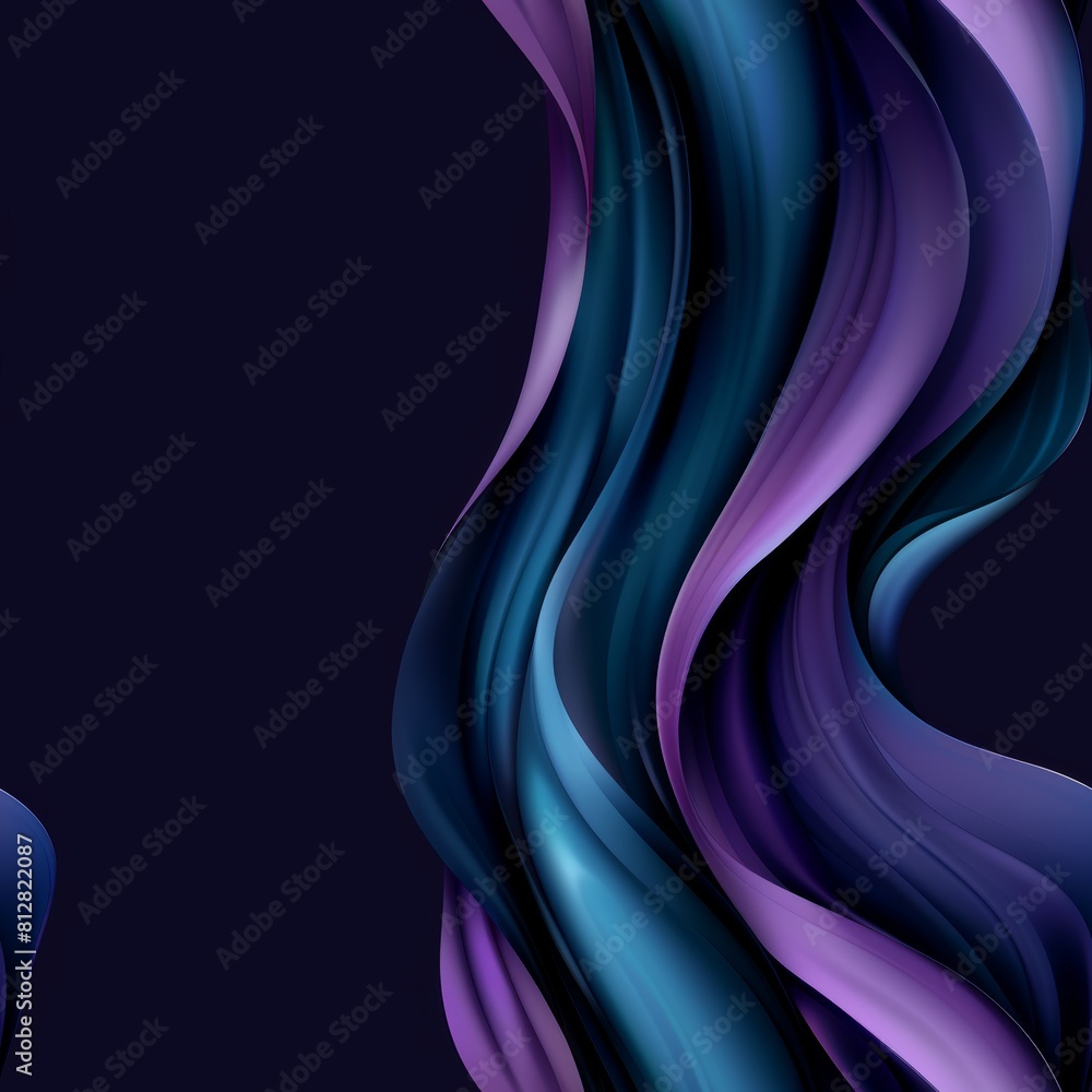 Obraz premium Blue and Purple Background With Wavy Lines