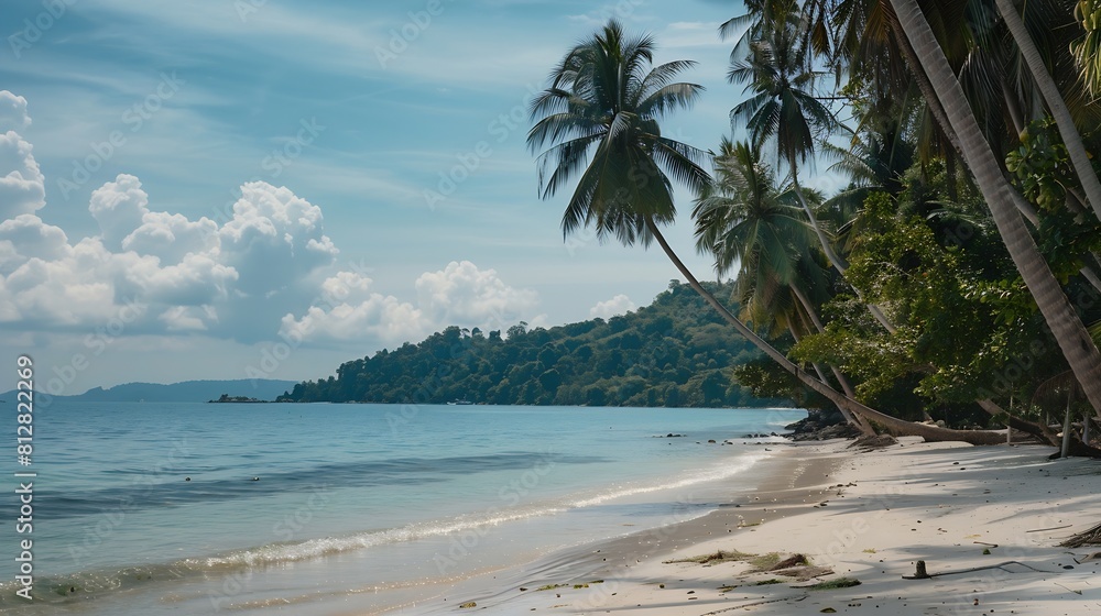 Beautiful island beach Tropical landscape of scenic summer white sand palm trees sea Luxury travel vacation destination Exotic beach coast sunny sky Amazing nature relax freedom nature : Generative AI Beautiful island beach Tropical landscape of scenic summer white sand palm trees sea Luxury travel vacation destination Exotic beach coast sunny sky Amazing nature relax freedom nature : Generative AI