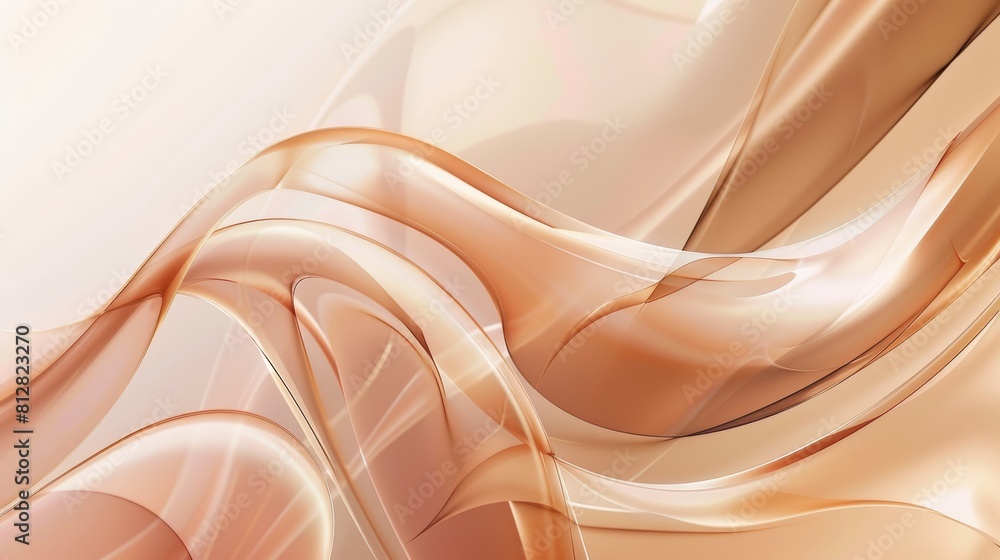 Abstract flowing beige and cream background. Smooth gradient design for elegant wallpaper or luxury branding.