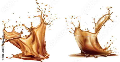 Splash of coffee, cola or tea